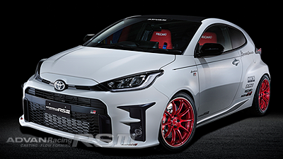 GR YARIS tuned by Kansai Service RACING CANDY RED ＆ RING