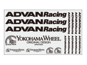 ADVAN Racing ステッカー ブラック/ホワイト