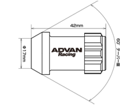 ADVAN Racing NUT 外寸